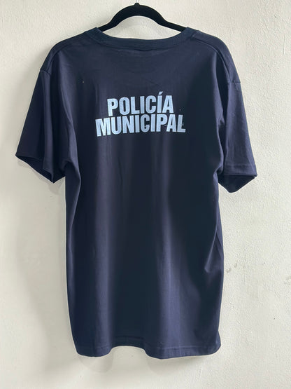 Playera estampada interior Policia Municipal